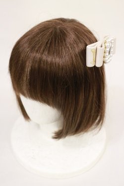 画像2: Swankiss / leather barrette  off-white H-24-11-01-1001-CA-AC-NS-ZH
