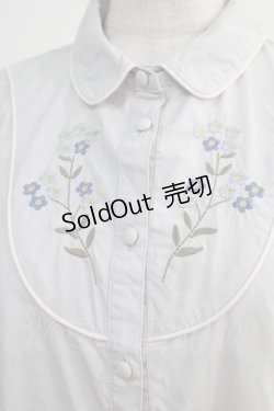 画像4: Fi.n.t / わすれな草刺繍ヨーク切替シャツ Free BLUE GRAY H-24-11-01-075-CA-BL-NS-ZH