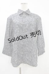axes femme / ペイズリー柄メンズシャツ M ブラック H-24-11-02-041-AX-BL-NS-ZH