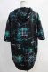 画像3: NieR Clothing / 総柄ZIP半袖パーカー  黒 H-25-05-11-1035-PU-TO-KB-ZH (3)