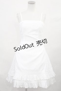 画像1: Mary Magdalene / ドビークロス編み上げワンピース Free シロ H-24-11-04-1017-CL-OP-NS-ZH