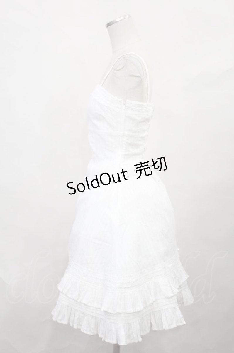 画像2: Mary Magdalene / ドビークロス編み上げワンピース Free シロ H-24-11-04-1017-CL-OP-NS-ZH (2)