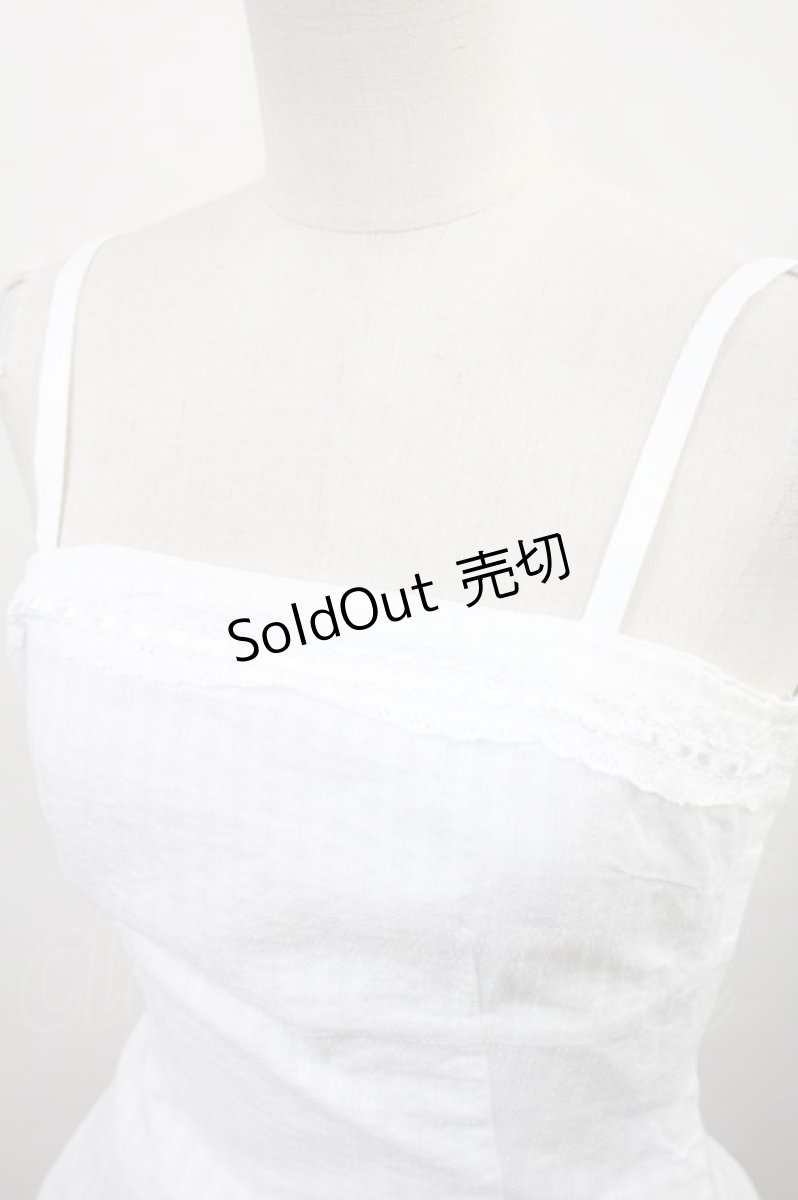 画像4: Mary Magdalene / ドビークロス編み上げワンピース Free シロ H-24-11-04-1017-CL-OP-NS-ZH (4)