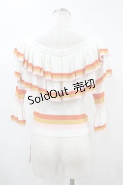 画像2: Swankiss / AI Honey Border Knit Free 白 H-24-11-05-051-CA-TO-NS-ZH