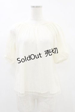 画像1: an another angelus / ダイヤチュールオフショルブラウス Free IVORY H-24-11-06-082-CA-BL-NS-ZH