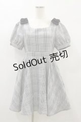 Amavel / ツインリボンチェックワンピース Free ブラック H-24-11-06-035-CA-OP-NS-ZH