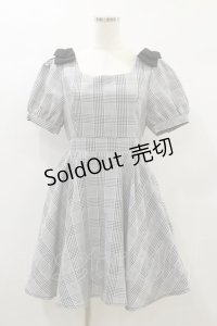 Amavel / ツインリボンチェックワンピース Free ブラック H-24-11-06-035-CA-OP-NS-ZH