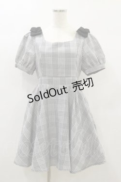 画像1: Amavel / ツインリボンチェックワンピース Free ブラック H-24-11-06-035-CA-OP-NS-ZH