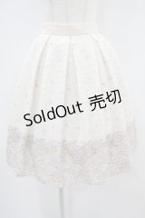 axes femme / お花パネル柄レーススカート M アイボリー H-24-11-07-1042-AX-SK-NS-ZH