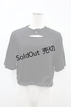 画像1: EATME / スリットスリーブTシャツ Free ブラック H-24-11-07-1058-LO-TO-NS-ZH