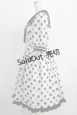 画像2: Melody BasKet / 記憶の中の水玉セーラーワンピース  ブラック H-24-11-07-029-LO-OP-KB-ZT246