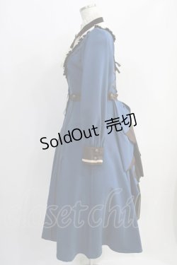 画像2: Innocent World / フルールバッスルドレス(長袖) M ブルー×ショコラ/Blue×Chocolat H-24-11-08-050-IW-OP-NS-ZH