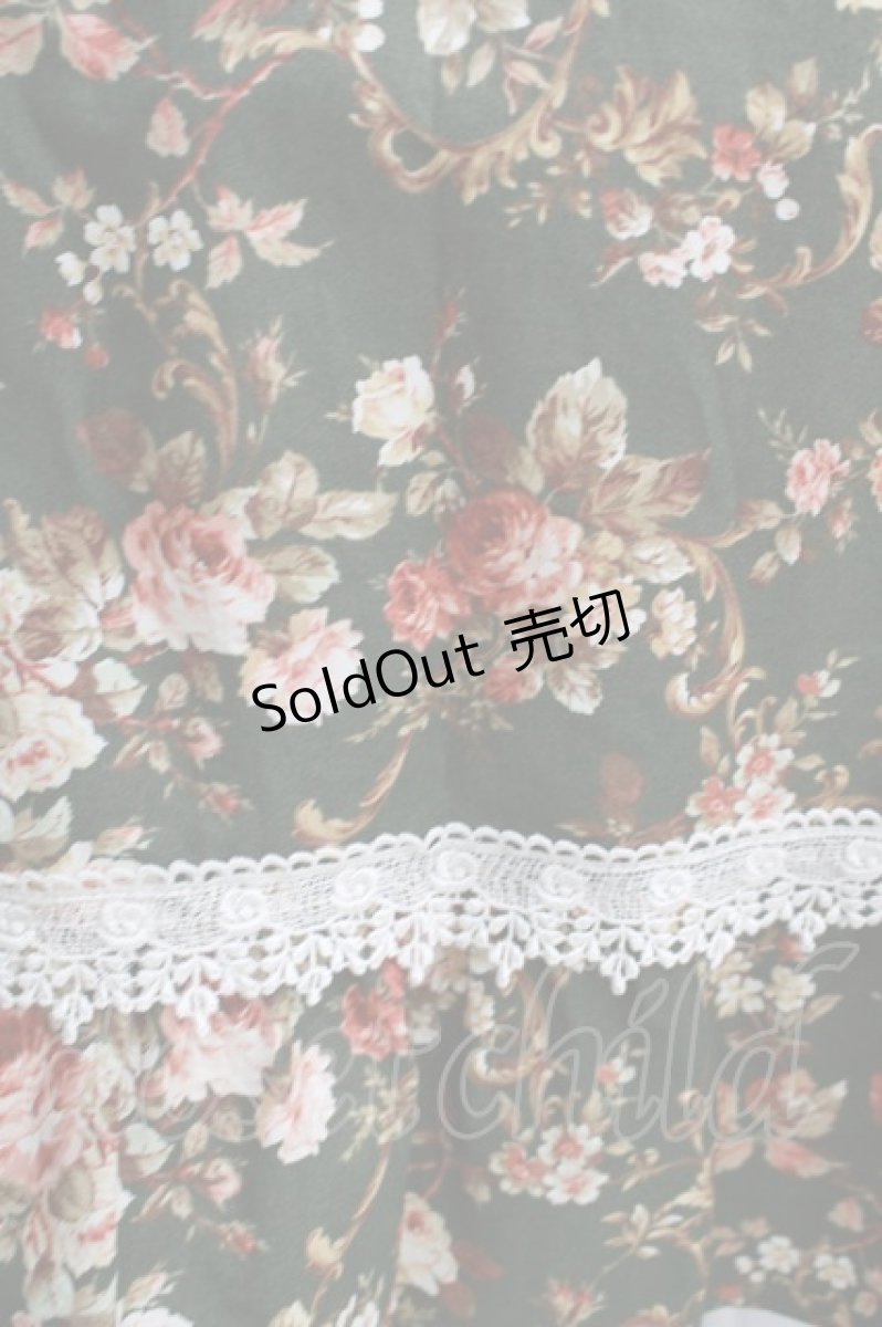 画像4: Innocent World / ロココ調スタンドカラー薔薇柄ワンピース M 黒×生成/Black×Beige H-24-11-08-051-IW-OP-NS-ZH (4)