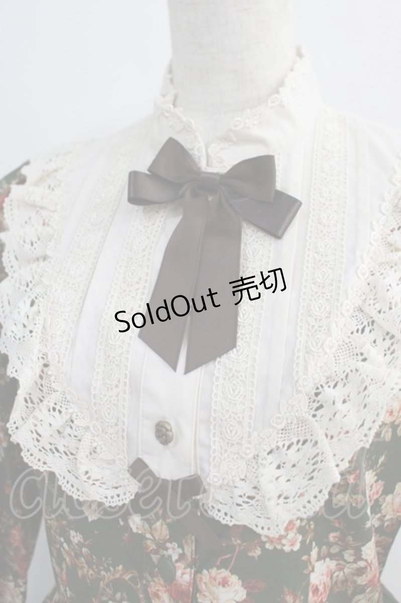 画像5: Innocent World / ロココ調スタンドカラー薔薇柄ワンピース M 黒×生成/Black×Beige H-24-11-08-051-IW-OP-NS-ZH (5)