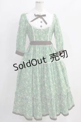 Innocent World / 丸衿ヨークティアードワンピース M グリーン H-24-11-08-058-IW-OP-NS-ZH