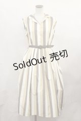 an another angelus / マルチストライプノースリーブワンピース Free YELLOW H-24-11-10-1019-CA-OP-NS-ZH