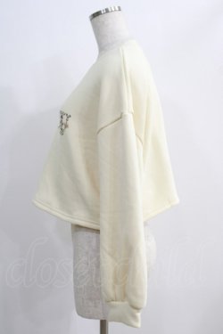 画像2: Fi.n.t / ローズクロスステッチロゴプリントスウェットプルオーバー Free IVORY H-24-11-11-1051-CA-TO-NS-ZH