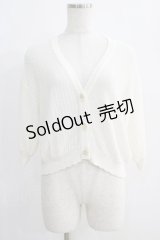 F&A / 押し花釦透かし編みニットカーディガン Free OFF WHITE H-24-11-11-1052-LO-TO-NS-ZH
