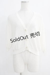 F&A / 押し花釦透かし編みニットカーディガン Free OFF WHITE H-24-11-11-1052-LO-TO-NS-ZH