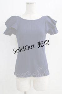 F&A / フレアースリーブテレコT Free ネイビー H-24-11-11-1055-LO-TO-NS-ZH