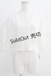 F&A / レーシーカット釦ドルマンニットカーディガン Free OFF WHITE H-24-11-11-1057-LO-TO-NS-ZH