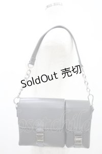 POSTER GRL / ハンドバッグ  グレー H-24-11-11-028-PU-ZA-KB-ZH