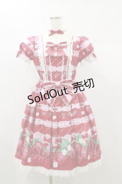画像1: Angelic Pretty / Dessert Berryワンピース Free アカ H-24-11-13-037-AP-OP-NS-ZH