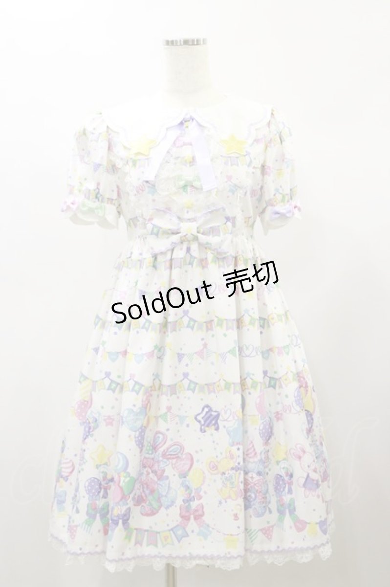 画像1: Angelic Pretty / Happy Garlandワンピース Free シロ H-24-11-13-045-AP-OP-NS-ZH (1)