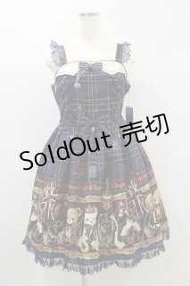 Angelic Pretty / British Bearジャンパースカートセット Free ブルー