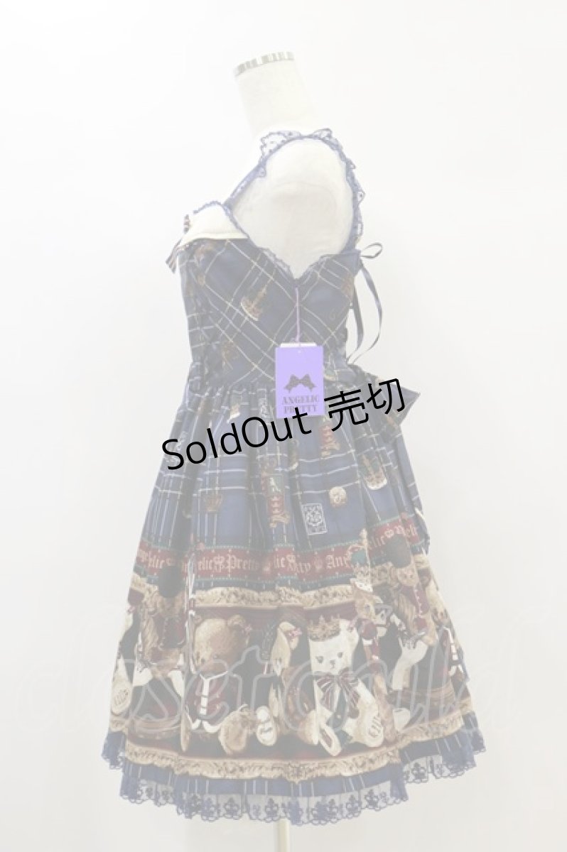 画像3: Angelic Pretty / British Bearジャンパースカートセット Free ブルー H-24-11-13-026-AP-OP-NS-ZH (3)