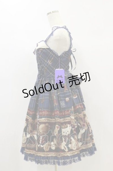 Angelic Pretty / British Bearジャンパースカートセット Free ブルー