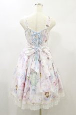 画像2: BABY,THE STARS SHINE BRIGHT / くみゃちゃんのふわふわお空でTea Party柄ジャンパースカートI Free ピンク H-24-11-13-033-BA-OP-NS-ZH (2)