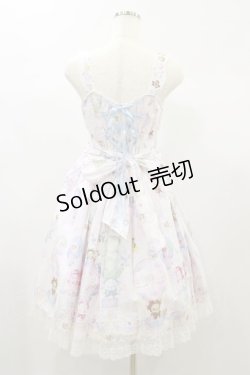 画像2: BABY,THE STARS SHINE BRIGHT / くみゃちゃんのふわふわお空でTea Party柄ジャンパースカートI Free ピンク H-24-11-13-033-BA-OP-NS-ZH