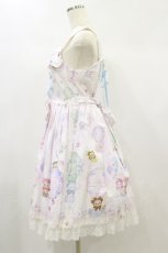 画像3: BABY,THE STARS SHINE BRIGHT / くみゃちゃんのふわふわお空でTea Party柄ジャンパースカートI Free ピンク H-24-11-13-033-BA-OP-NS-ZH (3)