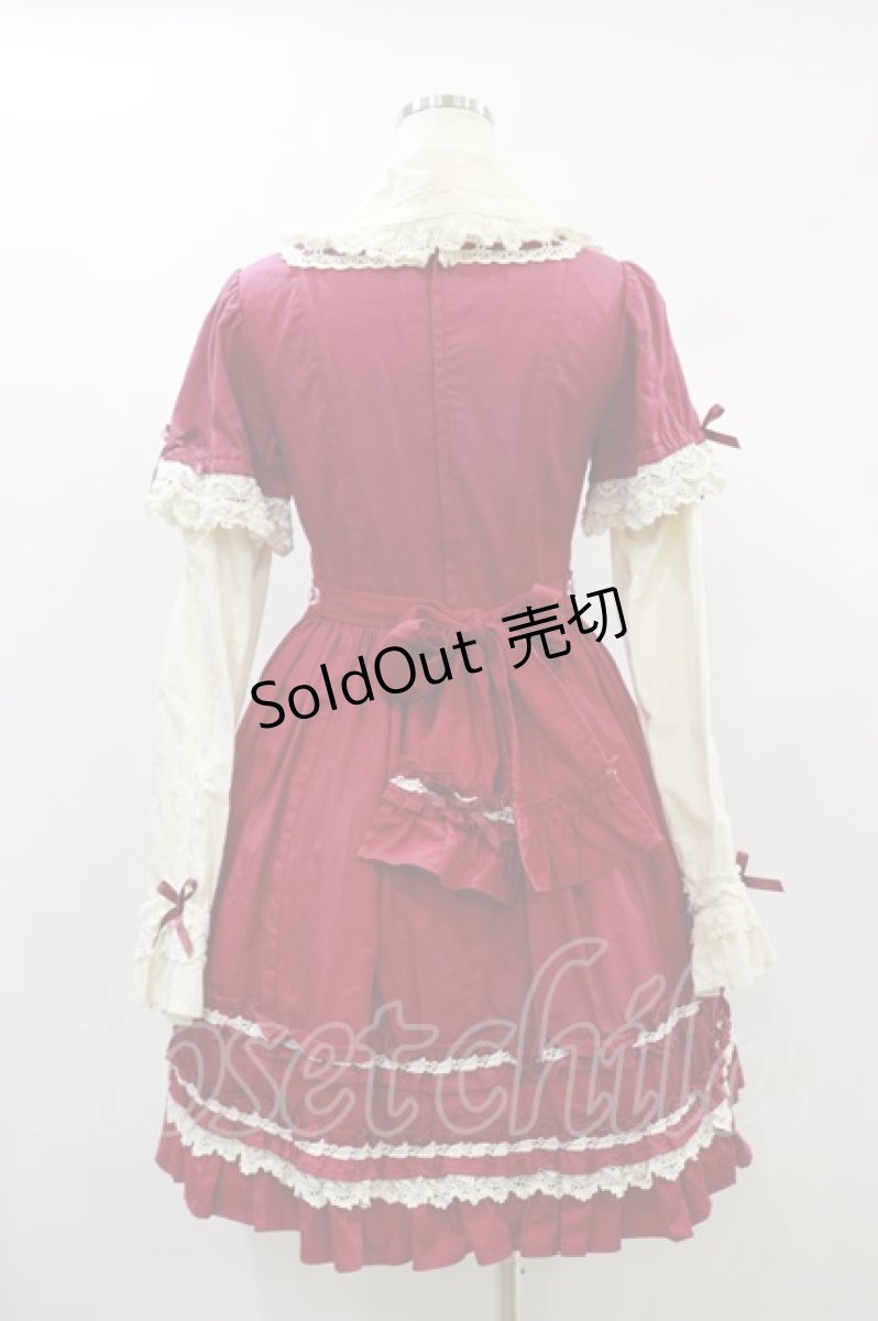 画像2: Angelic Pretty / アンティークローズワンピース Free ワイン H-24-11-14-051-AP-OP-NS-ZH (2)