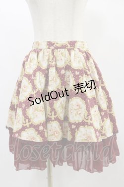 画像1: Beth / 後ろ開きシフォンフリルスカート Free ボルドー H-24-11-14-069-CL-SK-NS-ZH