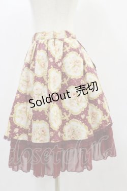 画像3: Beth / 後ろ開きシフォンフリルスカート Free ボルドー H-24-11-14-069-CL-SK-NS-ZH