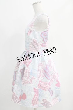 画像2: MILK / Patch girllドレス  サックスベース×ビビットピンク H-24-11-15-003-ML-OP-KB-ZT359