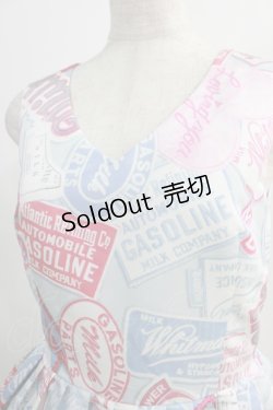 画像4: MILK / Patch girllドレス  サックスベース×ビビットピンク H-24-11-15-003-ML-OP-KB-ZT359