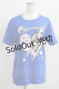 LISTEN FLAVOR / プラズマジカのキュートでぷるぷるTシャツ L ROYAL BLUE H-24-11-15-050-PU-TO-KB-ZT355