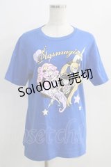 LISTEN FLAVOR / プラズマジカのキュートでぷるぷるTシャツ L ROYAL BLUE H-24-11-15-050-PU-TO-KB-ZT355