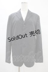 HYSTERIC GLAMOUR / ストライプジャケット M 黒×グレー H-24-11-15-1056-PU-JA-KB-ZH