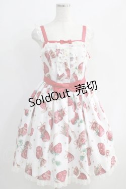 画像1: Angelic Pretty / Royal Crown Berryジャンパースカート Free シロ H-24-11-16-033-AP-OP-NS-ZH
