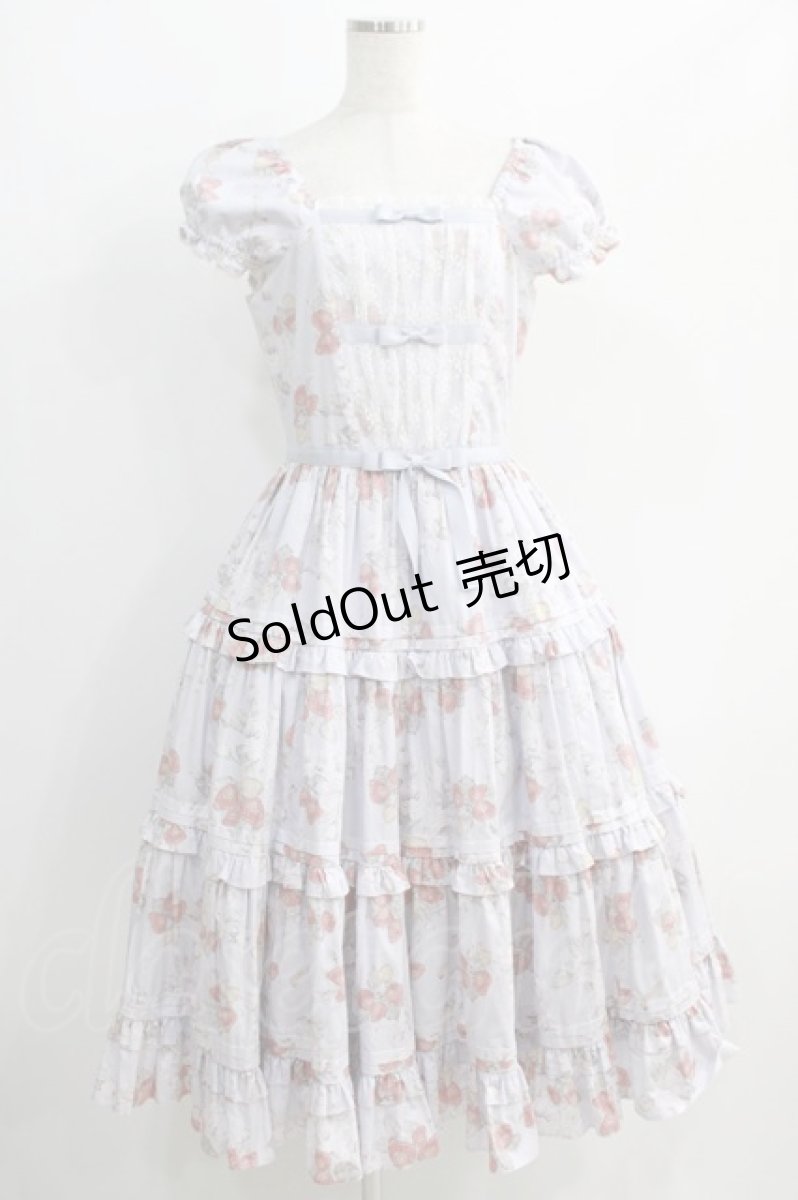 画像1: Victorian maiden / イングリッシュベリーリボンティアードロングドレス Free サックス H-24-11-16-028-CL-OP-NS-ZH (1)