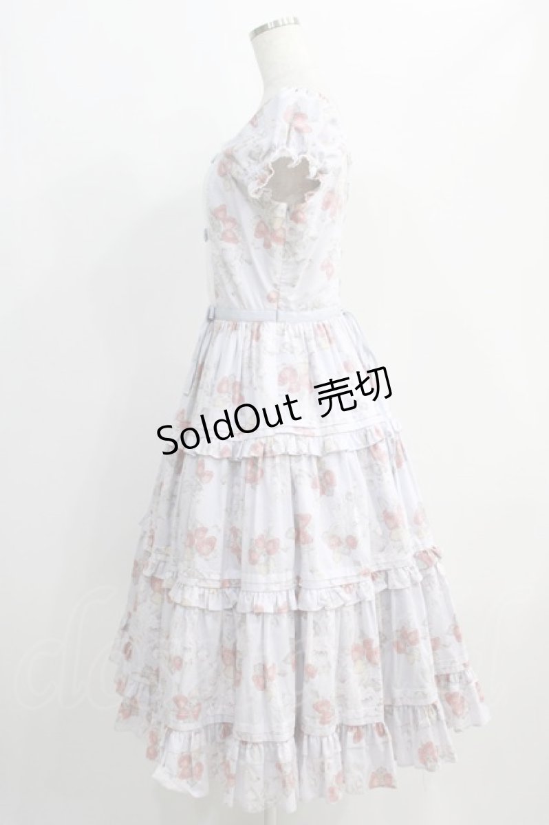 画像2: Victorian maiden / イングリッシュベリーリボンティアードロングドレス Free サックス H-24-11-16-028-CL-OP-NS-ZH (2)