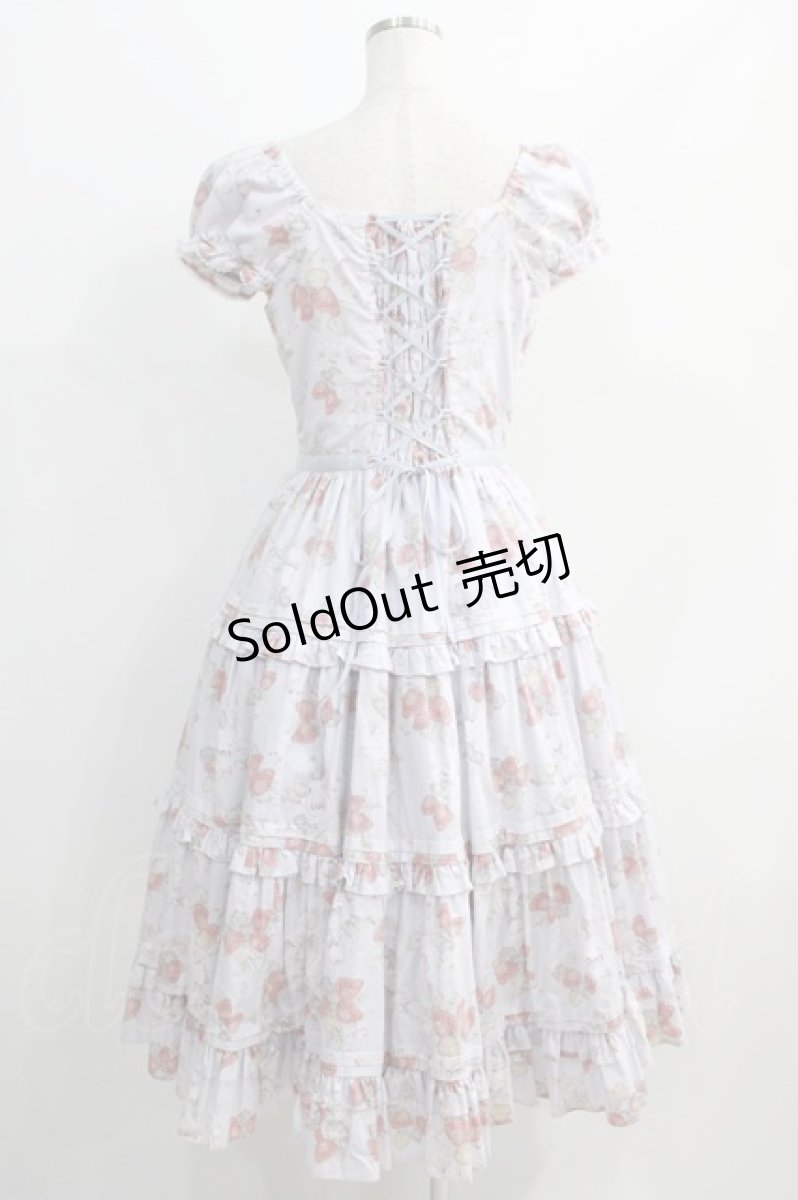 画像3: Victorian maiden / イングリッシュベリーリボンティアードロングドレス Free サックス H-24-11-16-028-CL-OP-NS-ZH (3)