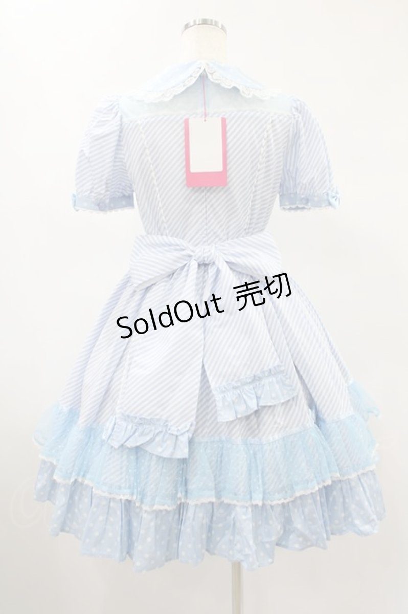 画像2: Angelic Pretty / Stripe Girly Cafe Set Free サックス H-24-11-17-1028-AP-OP-NS-ZH (2)