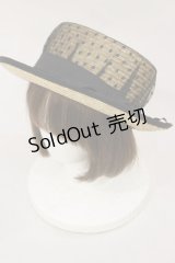 axes femme / ドットチュールカンカン帽  ナチュラル/ブラック H-24-11-18-1035-AX-AC-NS-ZT-K007