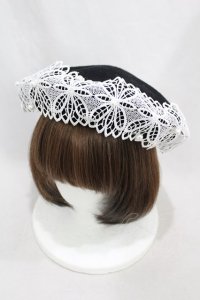 m petit by misako / TT*AMレースBベレー  ブラック H-24-11-19-1010-0-AC-NS-ZH