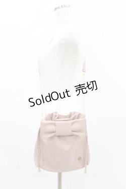 画像1: m petit by misako / NINA'Sコラボ/リボンキンチャクショルダーバッグ  ピンク H-24-11-19-1024-0-BG-NS-ZH